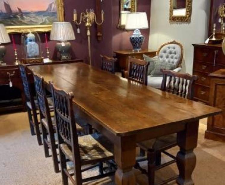 George II Period Oak 10 Seat Refectory Table - Image 7