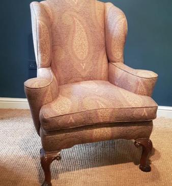 Superb Quality Edwardian Wing Back Arm Chair
