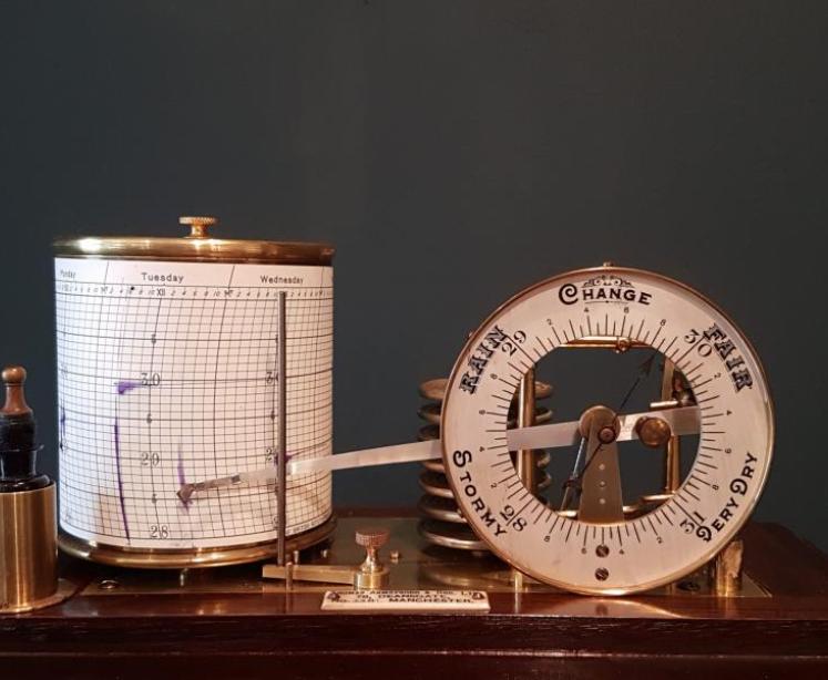 Edwardian Mahogany Barograph - Image 6