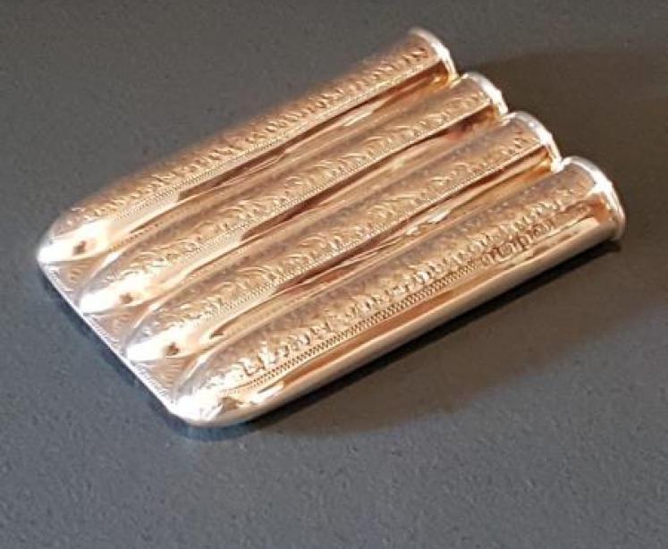 Unusual Victorian Silver Cigar Holder - Image 6