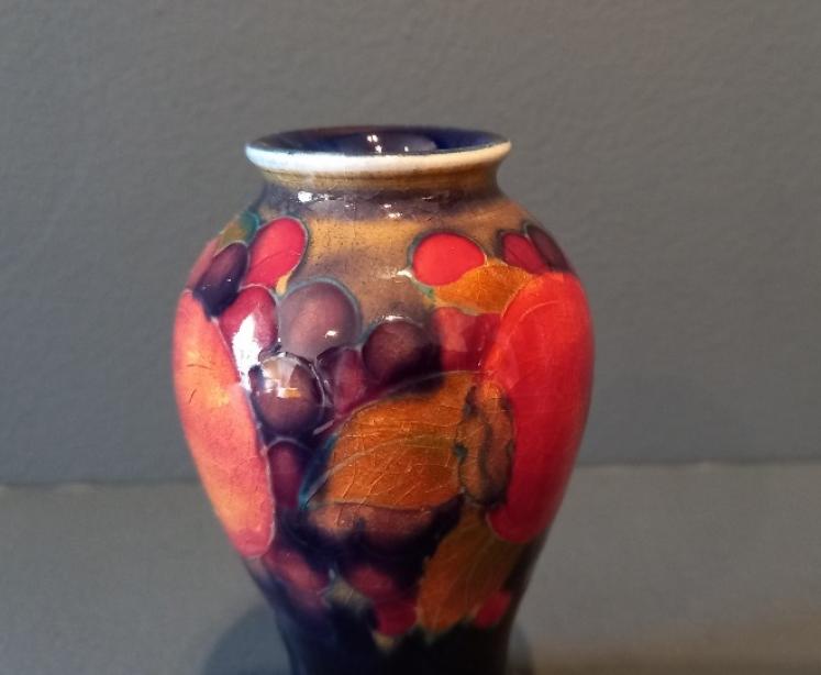 Early Moorcroft Pomegranate Miniature Vase - Image 3