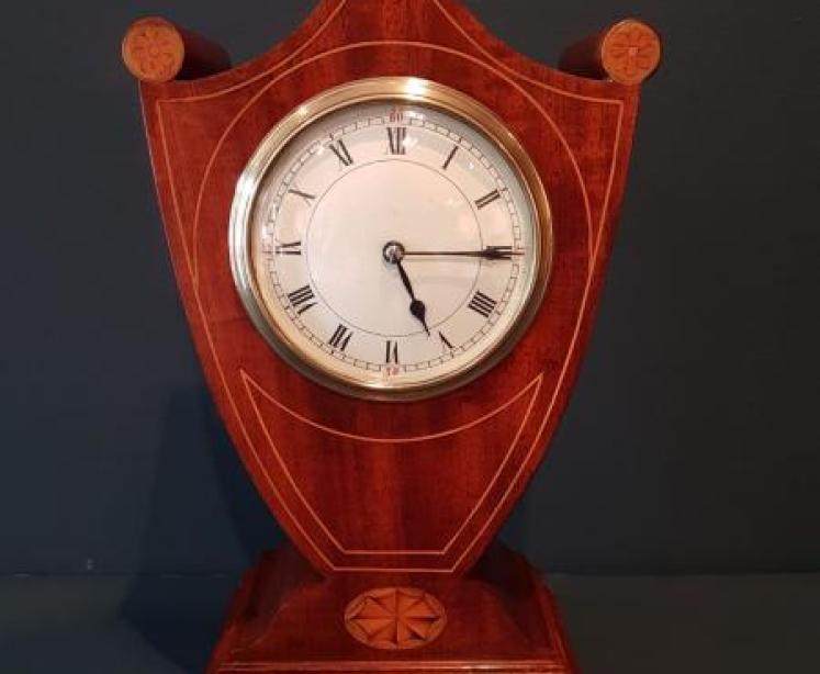 Edwardian Inlaid Mantel Clock - Image 1