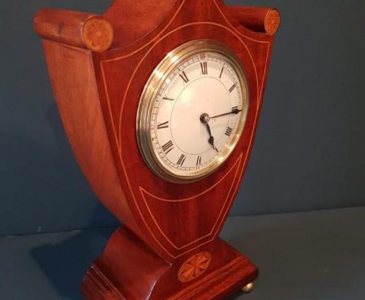 Edwardian Inlaid Mantel Clock - Image 2