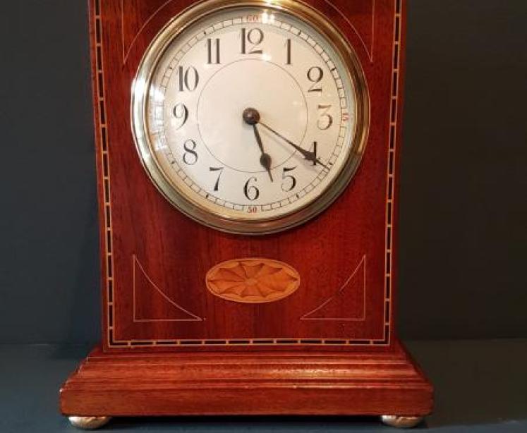 Edwardian Inlaid Mantel Clock - Image 1