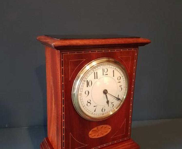 Edwardian Inlaid Mantel Clock - Image 2