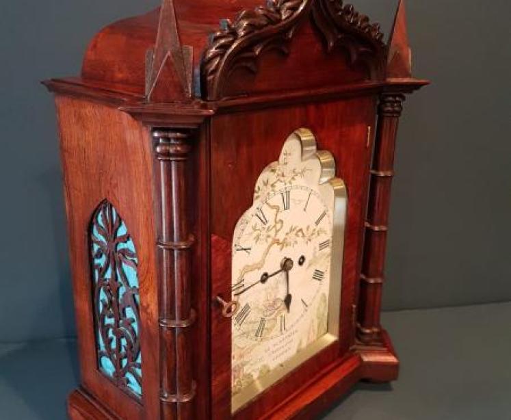 William IV Rosewood Bracket Clock - Image 2