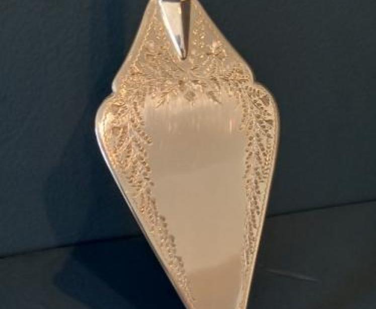 Edwardian Silver Engraved Presentation Trowel - Image 3