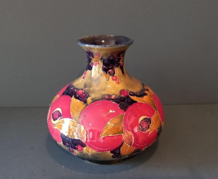 Early Moorcroft Ochre Ground Pomegranate Vase - Image 7