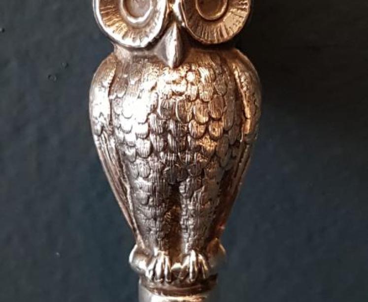 Edwardian Silver Owl Top Shoe Horn - Image 2