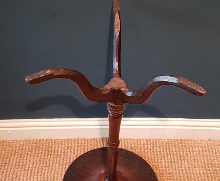 Outstanding George II Oak Candle Table  - Image 5