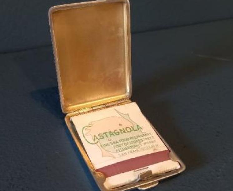 Fine George V Period Silver & Lilac Enamel Match Case - Image 3