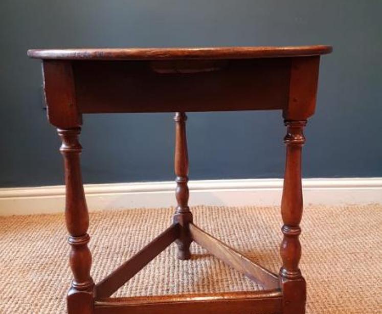 George III Oak and Ash Cricket Table  - Image 4