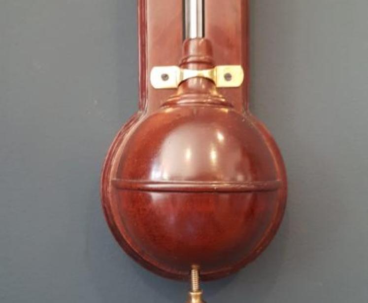 Fine George III Mahogany Stick Barometer  - Image 5
