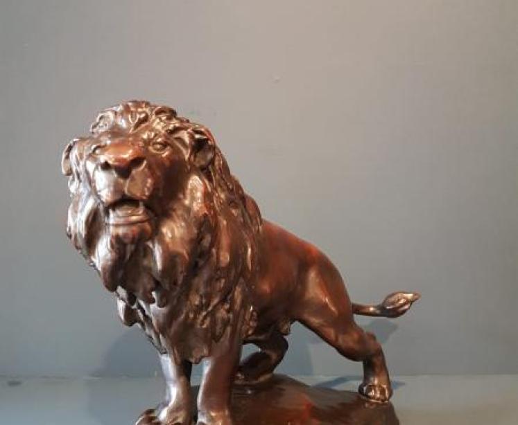 Superb 1920's Bronze Lion - Image 3