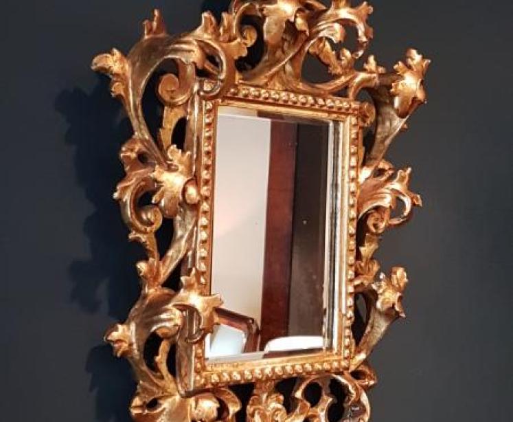 Small Victorian Florentine Mirror - Image 5