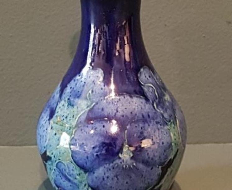 Early Moorcroft Blue Pansy Vase - Image 1