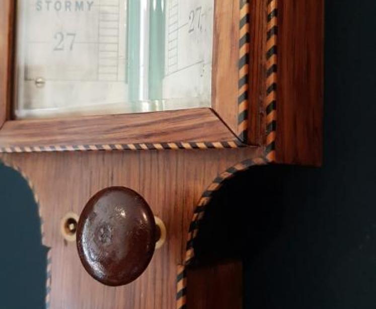 Victorian Oak Derby Stick Barometer  - Image 5