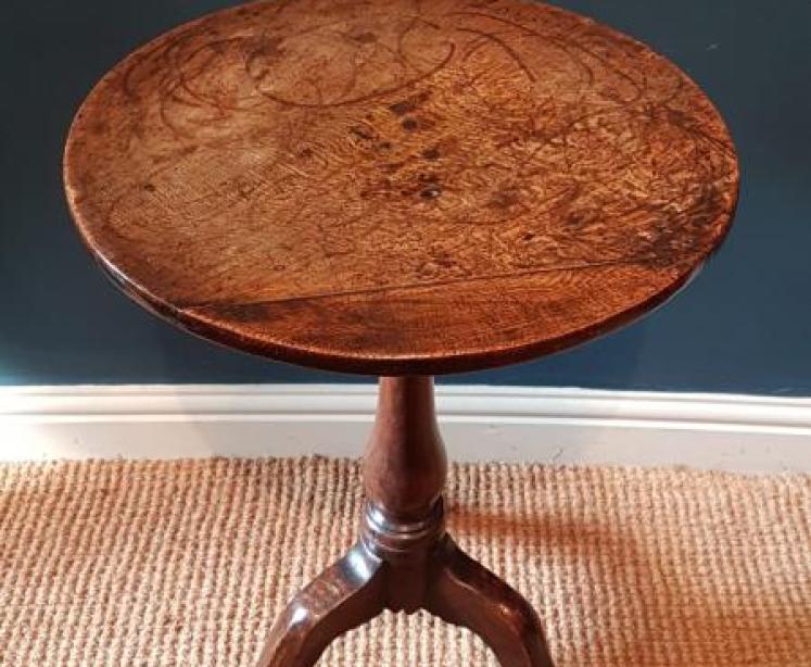 George II Oak Snap Top Occasional Table  - Image 7