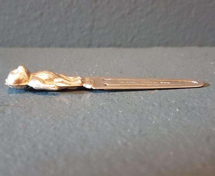 Solid Silver Teddy Bear Bookmark  - Image 2
