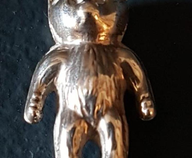 Solid Silver Teddy Bear Bookmark  - Image 4
