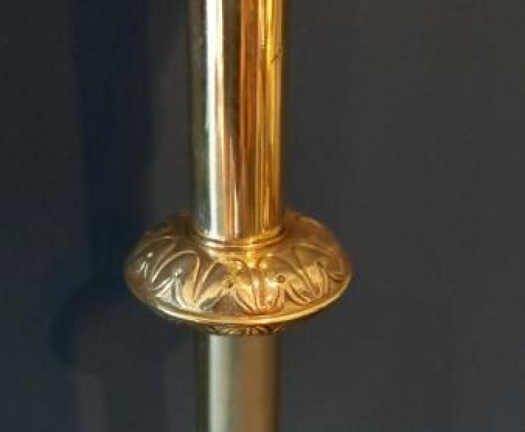 Pair of Art Nouveau Brass 'Pricket' Candlesticks - Image 3