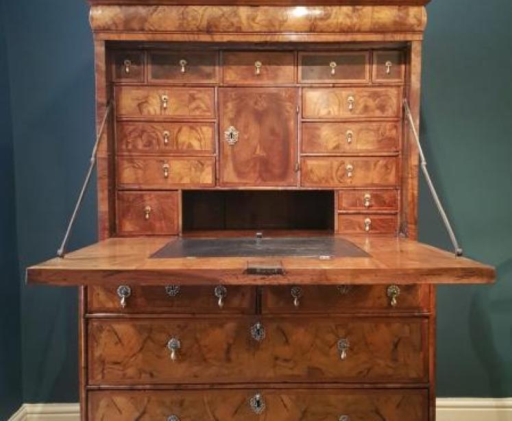 William and Mary Period Walnut Escritoire - Image 2