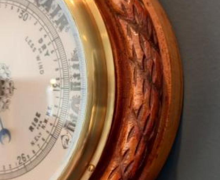 Mid Victorian Polished Oak Chester Ship's Barometer - Image 5