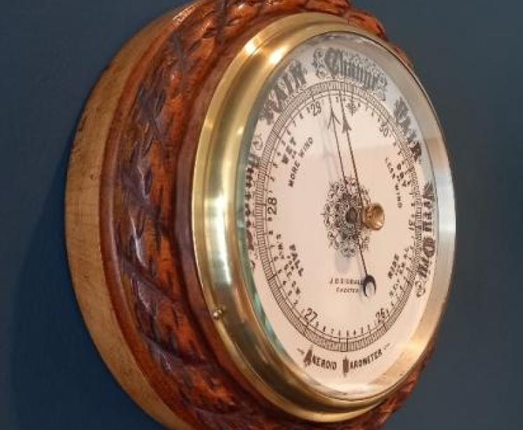 Mid Victorian Polished Oak Chester Ship's Barometer - Image 7