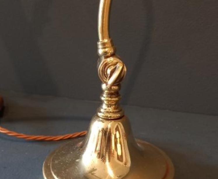 Edwardian Period Brass Adjustable Desk Lamp - Image 4
