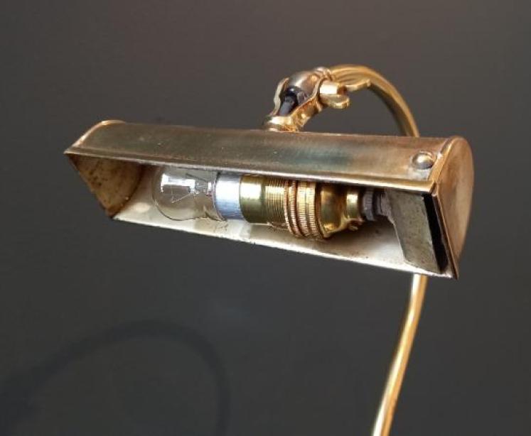 Edwardian Period Brass Adjustable Desk Lamp - Image 5