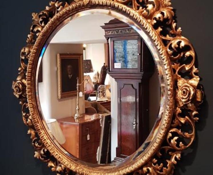 Superb Victorian Timber Gilt Florentine Mirror - Image 5