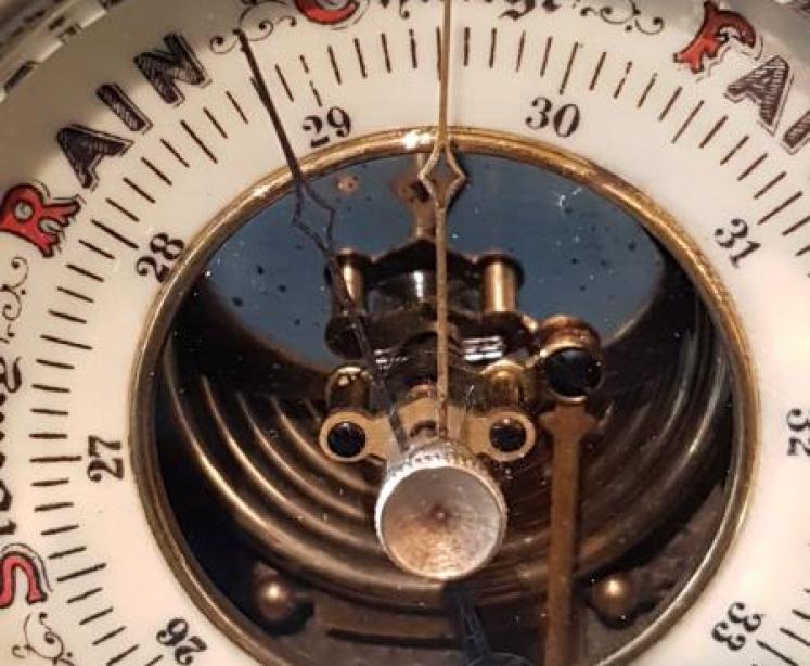 Edwardian Period Skeletonised Desk Top Marine Barometer - Image 4