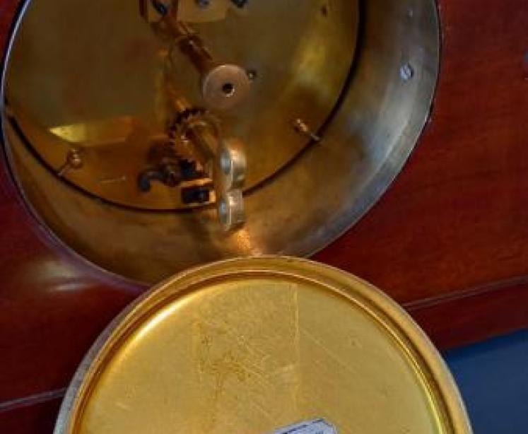 Edwardian Period Inlaid Arched Top Mantel Clock - Image 5