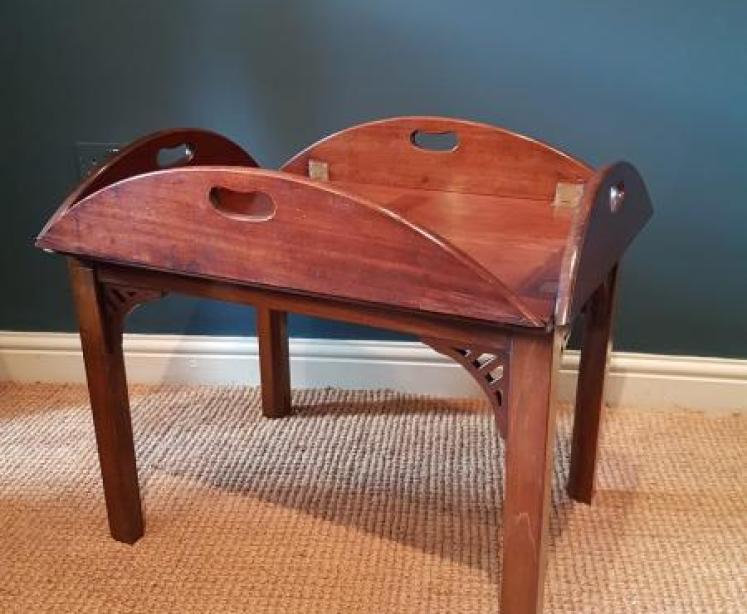 Victorian Mahogany Butlers Tray Coffee Table - Image 5