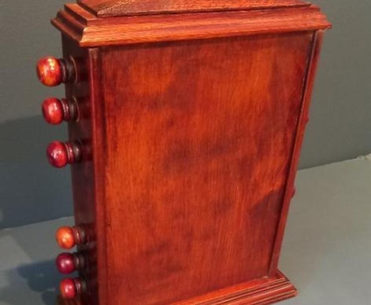 Large Victorian Walnut Desk Calendar - Image 5