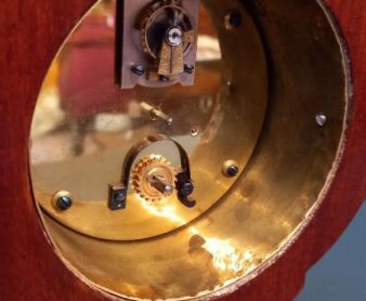 Edwardian Period Butterfly Inlaid Mantel Clock - Image 5