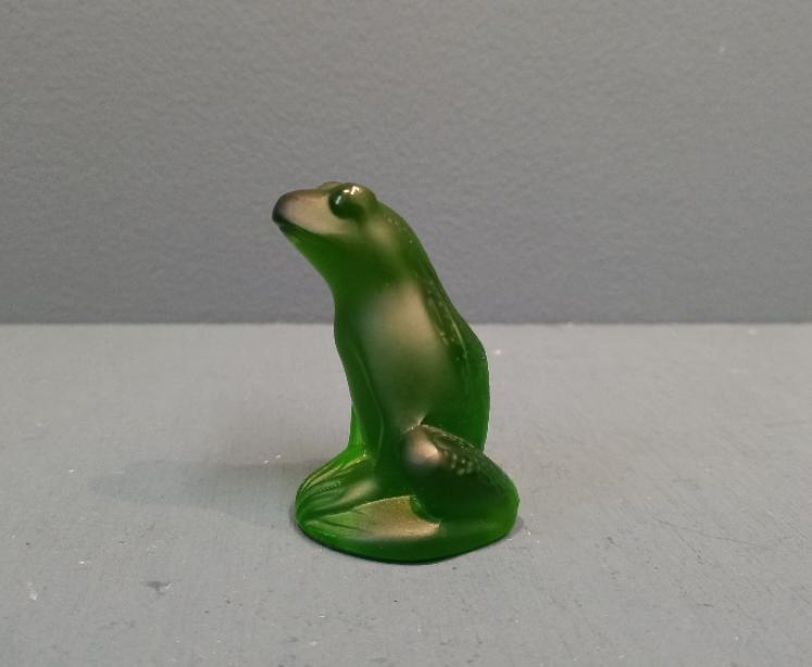 Lalique Dark Green Opalescent Frog - Image 7