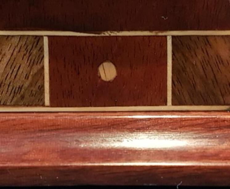 Edwardian Inlaid Mahogany Mantel Clock by Benson - Image 2