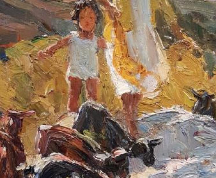 Dorothea Sharp Oil on Board 'Sunshine and Shadows'  - Image 3
