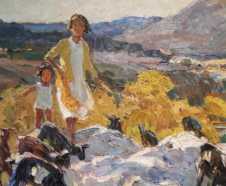 Dorothea Sharp Oil on Board 'Sunshine and Shadows'  - Image 5
