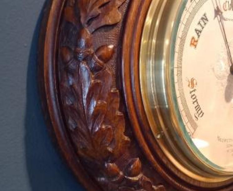 Mid Victorian Acorn Leaf Negretti & Zambra Barometer - Image 5