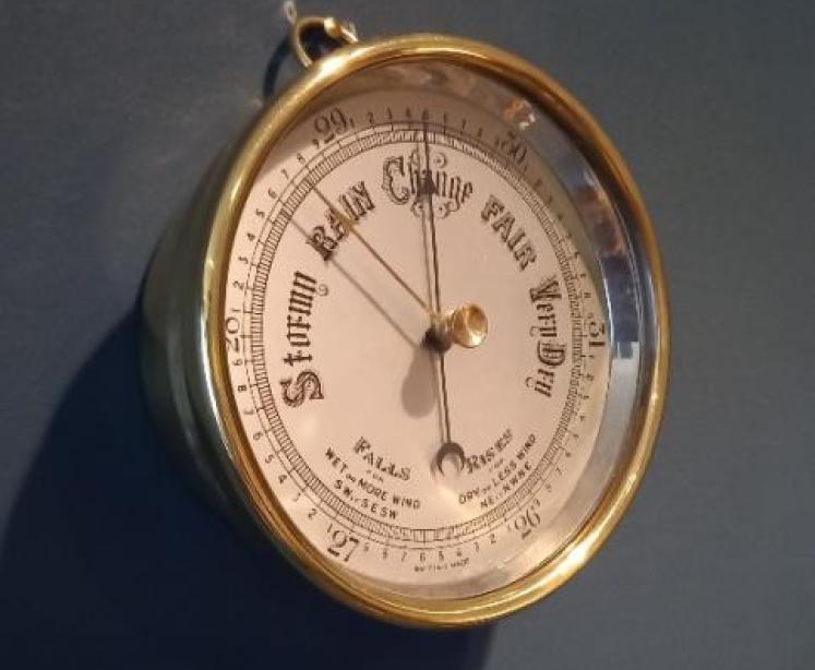Victorian Silvered Dial Marine Barometer - Image 2