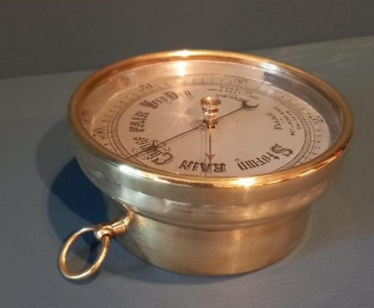 Victorian Silvered Dial Marine Barometer - Image 6