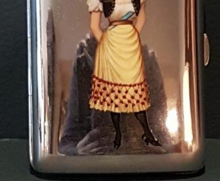 Outstanding Quality Silver and Enamel Cheroot Case - Image 1