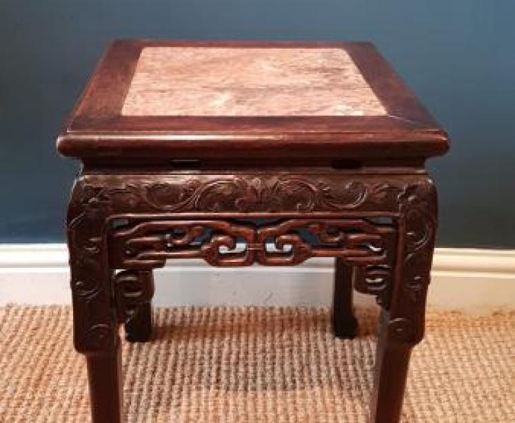Victorian Carved Rosewood Oriental Table  - Image 4