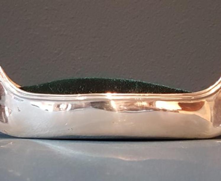 Edwardian Silver Canoe Pin Cushion - Image 7