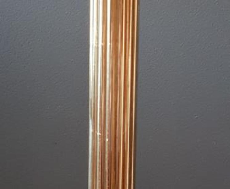 Edwardian Cast Brass Corinthian Column Lamp Standard - Image 4