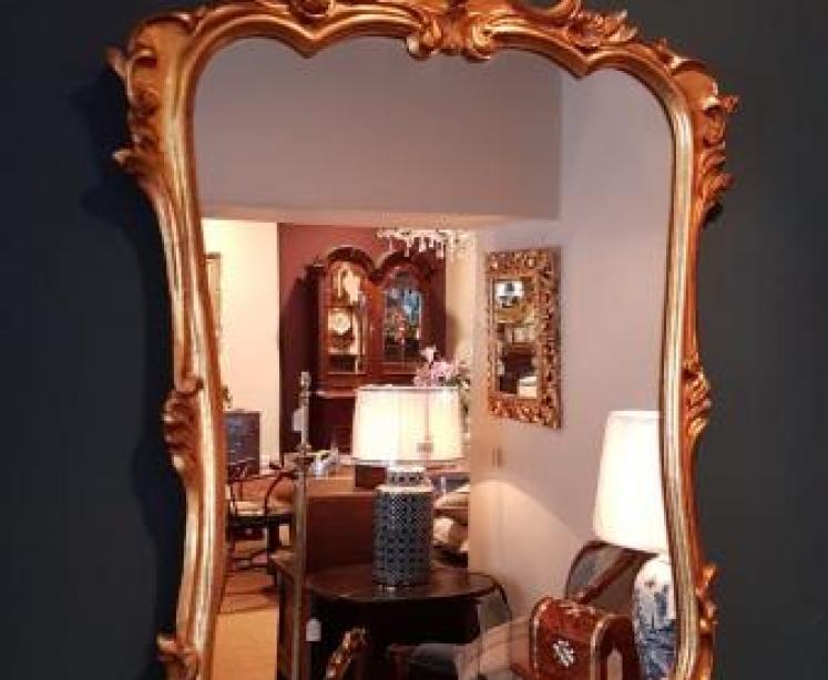 Edwardian Timber Gilt Mirror  - Image 1