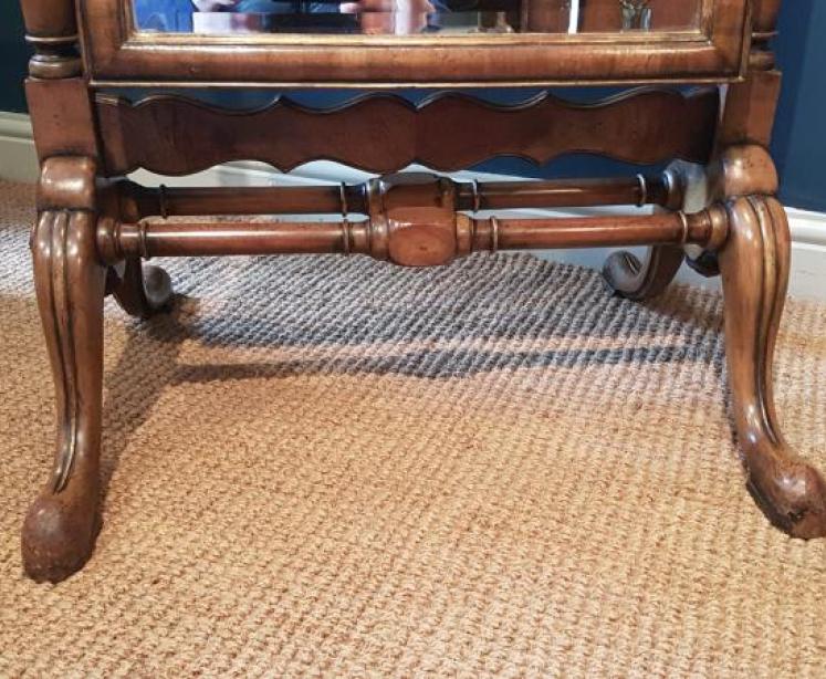 Fine Quality Late Victorian Walnut Cheval Mirror by Tozer - Image 6