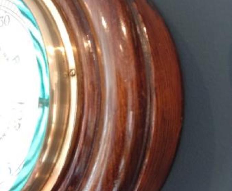 Edwardian Aberdeen Bulkhead Marine Barometer - Image 4